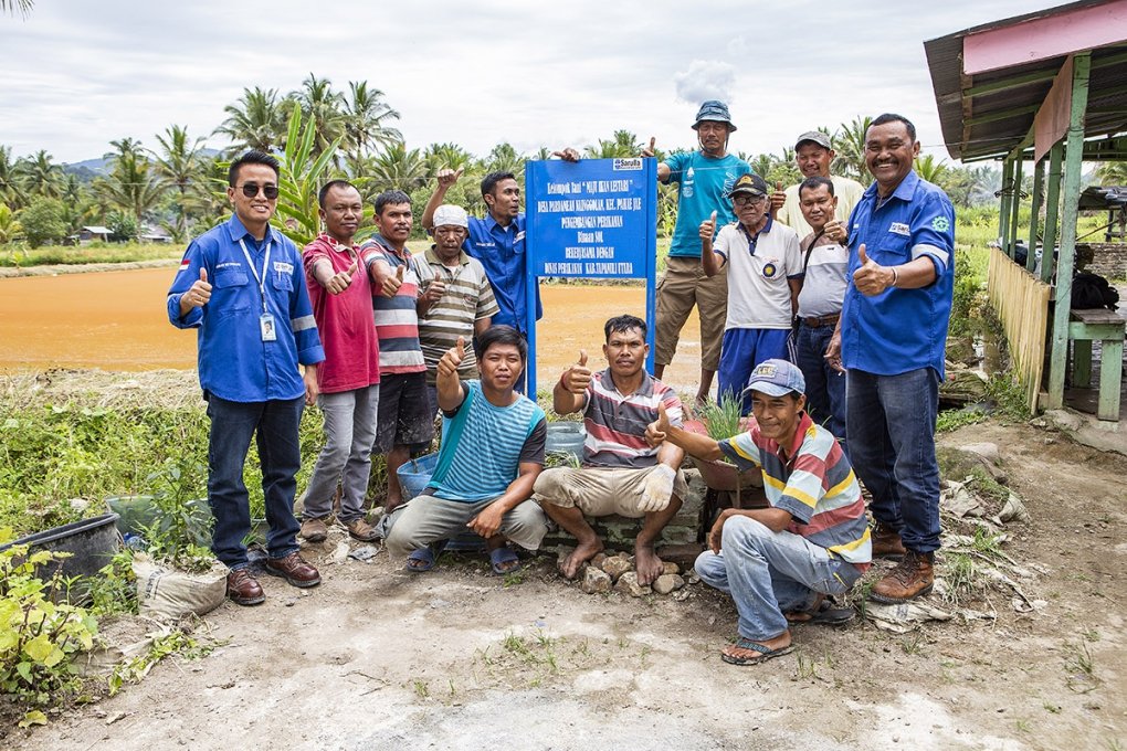 Kelompok tani binaan di bidang program pengembangan perikanan di Desa Pardamean Nainggolan dan Desa Pardomuan Nainggolan